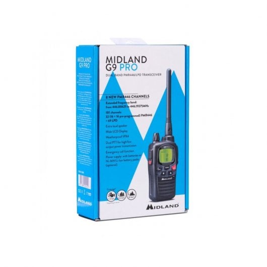 Midland G9 Pro Walkie Talkie Bibanda Alcance 10km Negro