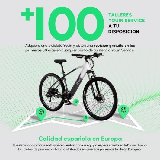 Youin Everest Bicicleta Montaña Eléctrica Aluminio Batería LG 21 Vel Shimano