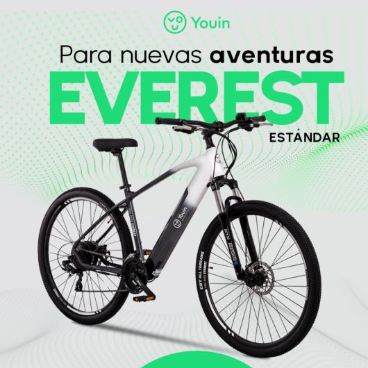 Youin Everest Bicicleta Montaña Eléctrica Aluminio Batería LG 21 Vel Shimano