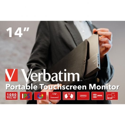 Verbatim PMT-14 IPS Full HD FreeSync da 14 pollici