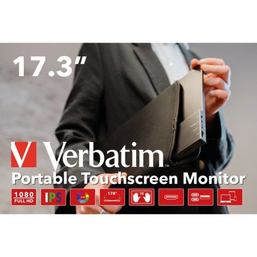 Verbatim PMT-17 17.3" IPS FullHD FreeSync Táctil
