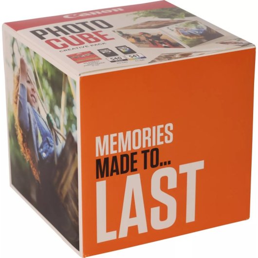 Canon Photo Cube Pack Cadre Magnétique + Encres PG-540/CL-541 + 40 Feuilles de Papier Photo Orange