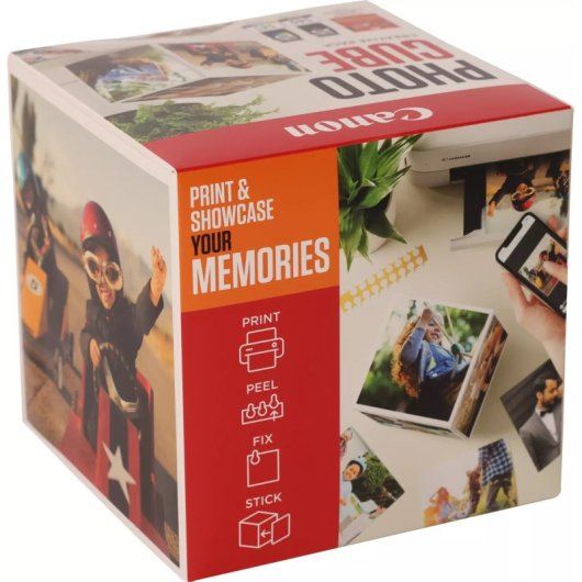 Canon Photo Cube Pack Cadre Magnétique + Encres PG-540/CL-541 + 40 Feuilles de Papier Photo Orange