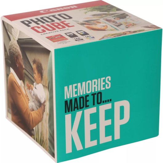 Canon Photo Cube Pack Cadre Magnétique + Encres PG-560/CL-561 + 40 Feuilles de Papier Photo Bleu