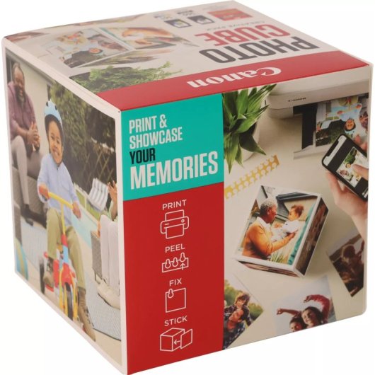 Canon Photo Cube Pack Cadre Magnétique + Encres PG-560/CL-561 + 40 Feuilles de Papier Photo Bleu