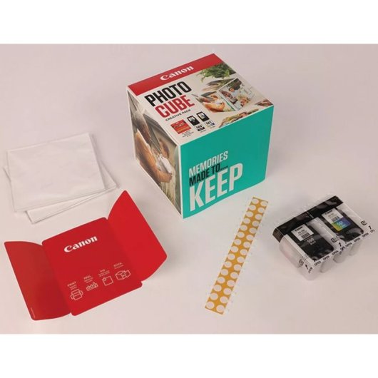 Canon Photo Cube Pack Cadre Magnétique + Encres PG-560/CL-561 + 40 Feuilles de Papier Photo Bleu
