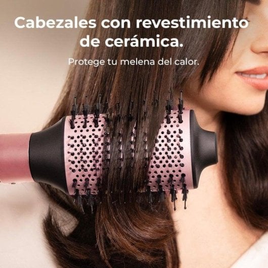 Cecotec Bamba CeramicCare AirGlam Cepillo de Aire Multifunción 8 en 1 con Tecnología Coanda 1400W