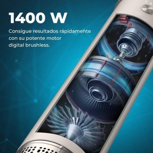 Cecotec Bamba CeramicCare AirGlam Cepillo de Aire Multifunción 8 en 1 con Tecnología Coanda 1400W