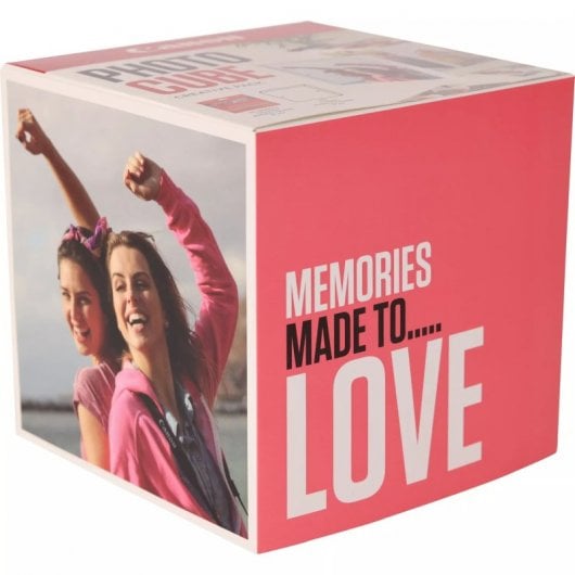 Canon Photo Cube Pack Cadre Magnétique + 40 Feuilles de Papier Photo Rose