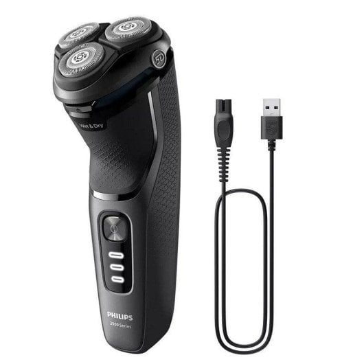 Rasoir Philips Shaver 3000 Series S3343/13 Wet&Dry Tête 5D PowerCut Batterie 60min