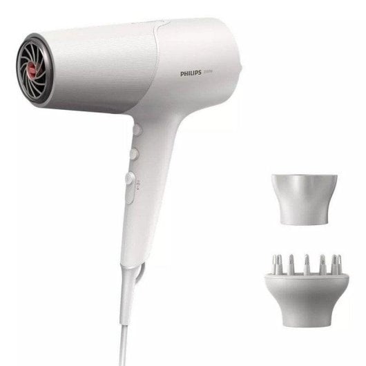 Phon Ionico Professionale Philips 5000 Series BHD501/20 2100W 3 Temperature 2 Velocità con Diffusore Bianco