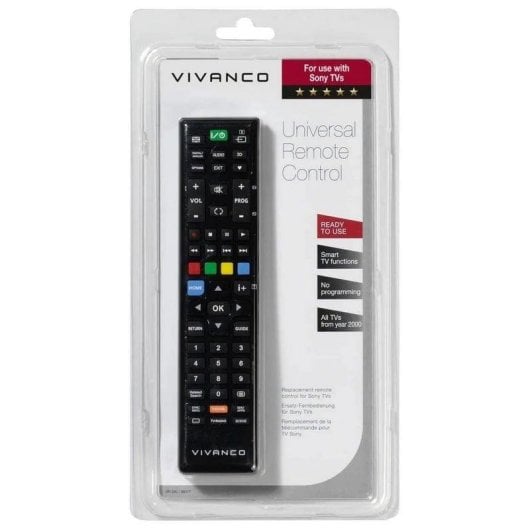 Télécommande Vivanco RR 240 Téléviseurs Sony Smart TV IR Noir