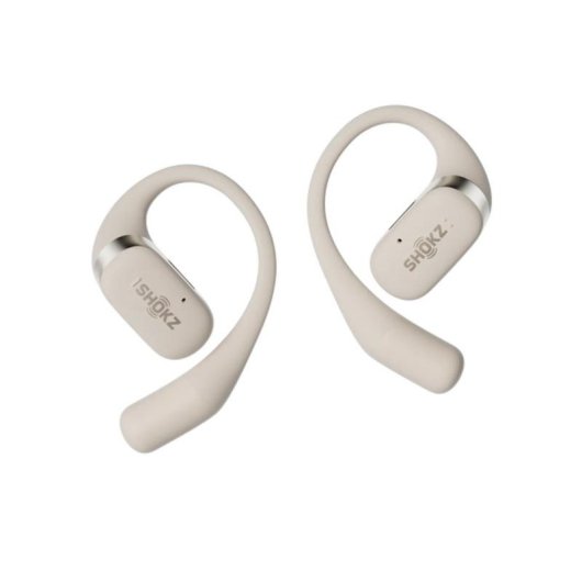 Auricolari Shokz OpenFit wireless Bluetooth Open-Ear IP54 con microfono beige