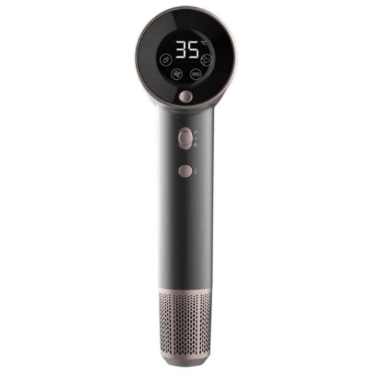 Secador de Cabelo Iónico Profissional Cecotec IoniCare RockStar AirSonic 1800W 2 Temperaturas 8 Velocidades com Difusor Tela Digital Castanho