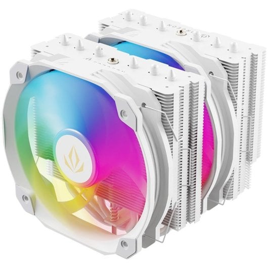 Forgeon Windlord RGB Blanc 6Pipes Double Dissipateur Thermique Ventilateur CPU 2x140mm Blanc