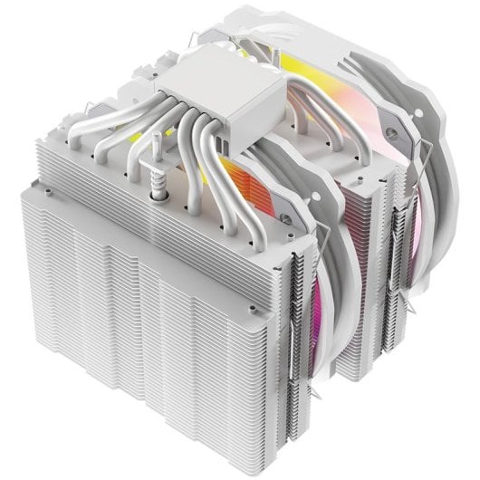 Forgeon Windlord RGB Blanc 6Pipes Double Dissipateur Thermique Ventilateur CPU 2x140mm Blanc