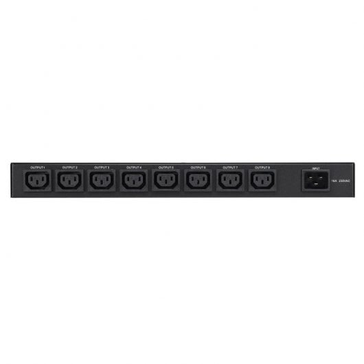 Multipresa PDU rack 1U Lapara da 19" con monitoraggio 8x IEC C13 Nero