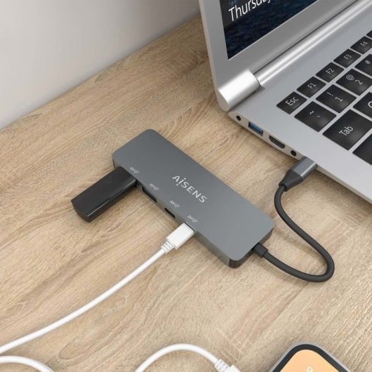 AISENS A109-0694 hub & concentrateur USB 3.2 Gen 2 (3.1 Gen 2) Type-C 10000 Mbit/s Gris