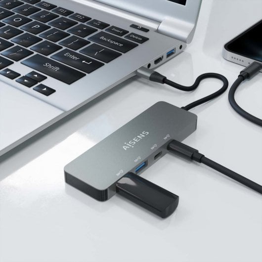 AISENS A109-0694 hub & concentrateur USB 3.2 Gen 2 (3.1 Gen 2) Type-C 10000 Mbit/s Gris
