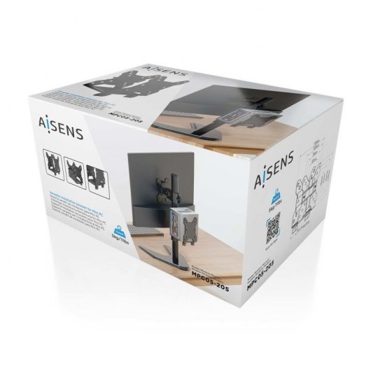 AISENS MPC05-205 supporto per CPU Supporto per CPU montata su supporto monitor Nero