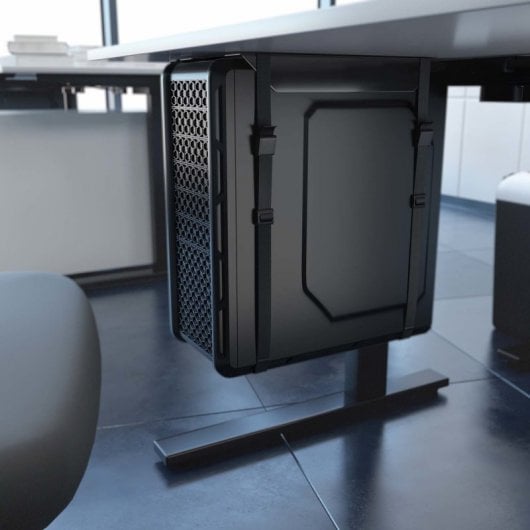 Aisens Untertisch-CPU-Halterung mit Riemen, Schwarz