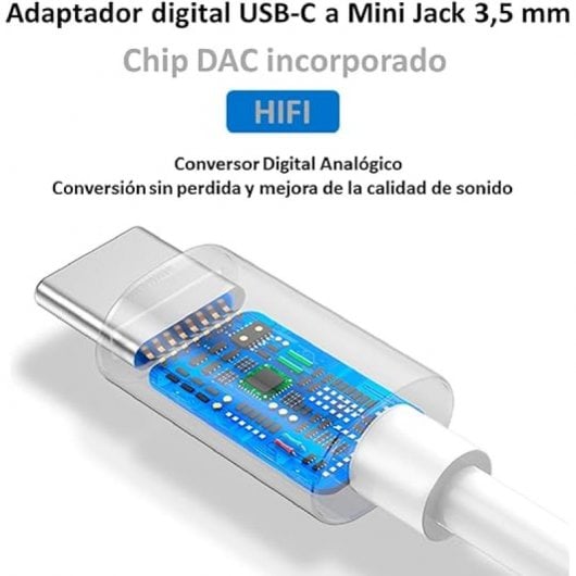 Nubbeh Soul Adaptador USB-C a Jack 3.5mm Blanco
