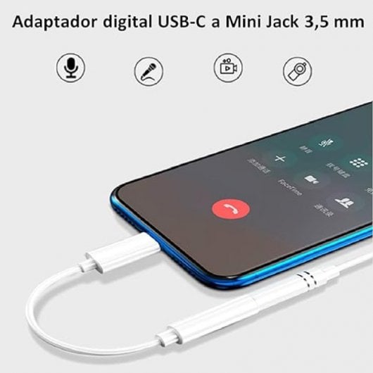 Nubbeh Soul Adaptador USB-C a Jack 3.5mm Blanco