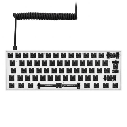 Sharkoon Skiller SGK50 S4 Barebone ISO White Teclado Gaming Sin Interruptores USB-Tipo C