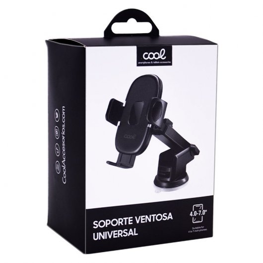 Cool Ventosa One Click Soporte Universal Móvil para Coche Negro