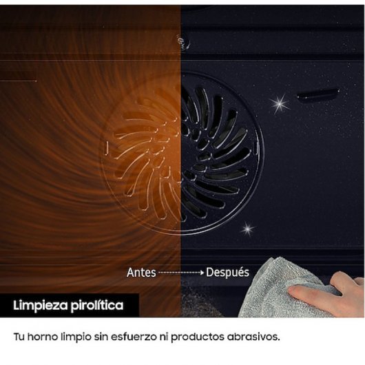 Samsung NV7B41301AS/U3 Forno Pirolítico 76L A+ Aço Inoxidável