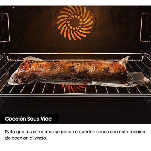 Horno Multifunción Samsung Dual Cook NV7B4450VAS/U3 76L 60cm Pirolítico A+ Vapor WiFi Acero Inoxidable
