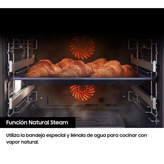 Horno Multifunción Samsung Dual Cook NV7B4450VAS/U3 76L 60cm Pirolítico A+ Vapor WiFi Acero Inoxidable