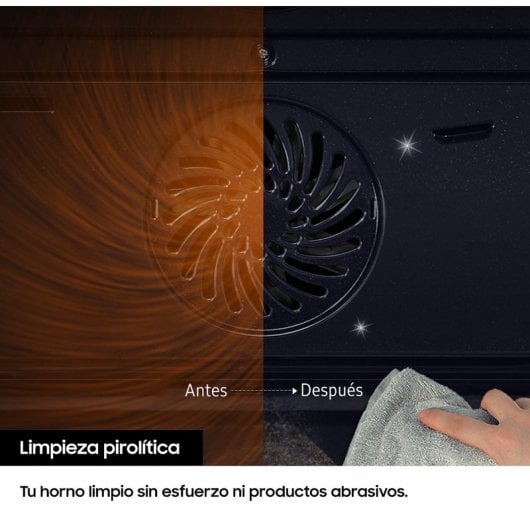 Samsung NV7B4450VAS/U3 four 76 L 1200 W A+ Acier inoxydable