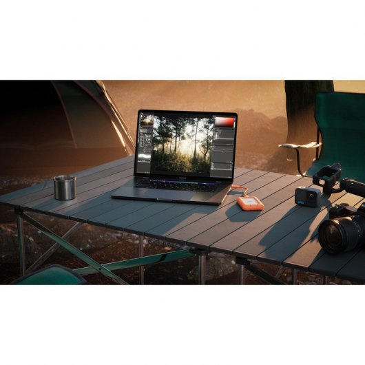 LaCie SSD Robust 500GB USB-C - Disco Esterno Portatile Arancione, Resistente A Polvere E Acqua