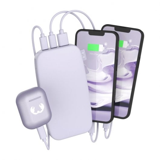 Fresh'n Rebel Powerbank 18000 mAh USB-C Carga Ultra Rápida 20W PD Dreamy Lilac