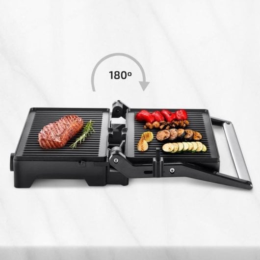 Grill Ufesa Teide plaques antiadhésives 1600W ouverture 180° 27x17cm
