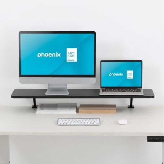 Phoenix Riser Pro Universal-Monitorerhöhung für Schreibtisch, Schwarz