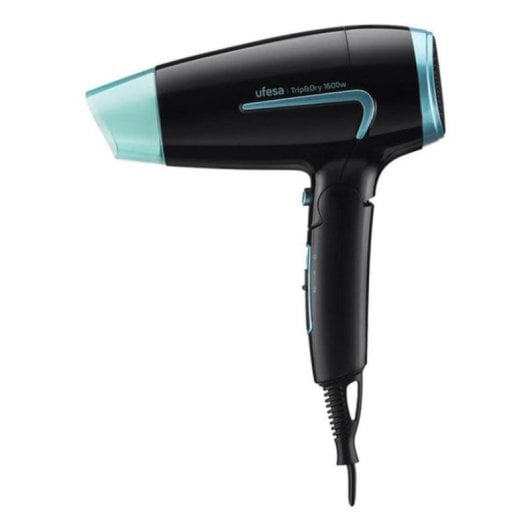 Asciugacapelli Ufesa 60305640 Da Viaggio Pieghevole 1600W con Accessori Nero Blu