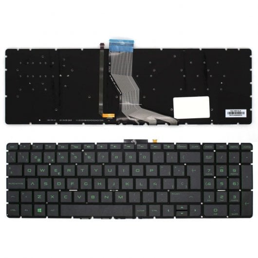 Teclado com Retroiluminação Verde para Portátil HP Pavilion 15-ab Series (intro Grande)