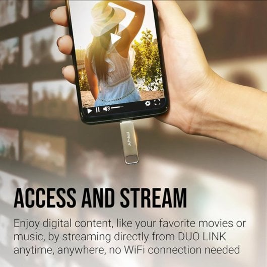 PNY DUO LINK Unidad Flash USB-A/USB-C 64GB Acero Inoxidable