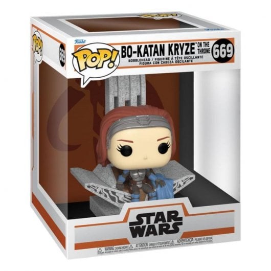 Funko Pop Deluxe Mandalorian Bo Katan auf dem Thron