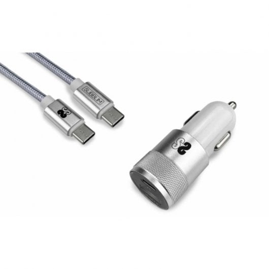 SUBBLIM SUBCHG-5CPD10 chargeur d'appareils mobiles Smartphone Argent Allume-cigare, USB Charge rapide Auto