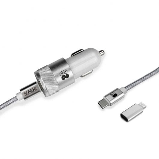 SUBBLIM SUBCHG-5CPD10 chargeur d'appareils mobiles Smartphone Argent Allume-cigare, USB Charge rapide Auto
