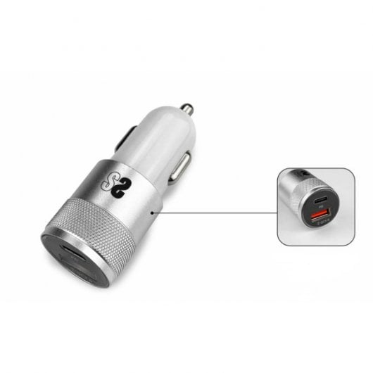 SUBBLIM SUBCHG-5CPD10 chargeur d'appareils mobiles Smartphone Argent Allume-cigare, USB Charge rapide Auto