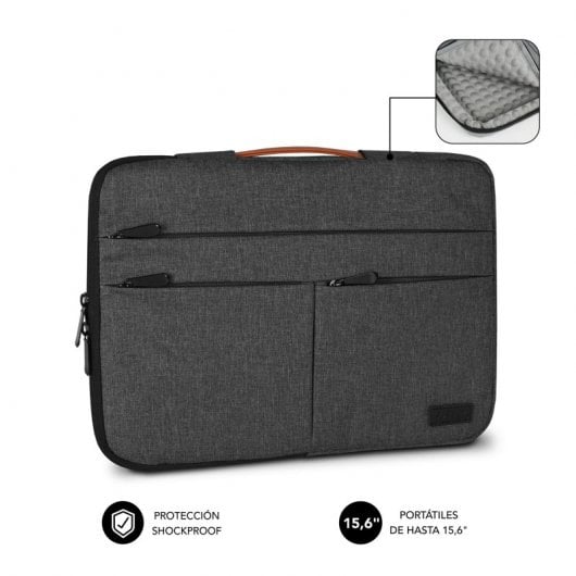 Subblim Funda Air Padding 360 Sleeve Dark Grey para Portátil hasta 15,6"