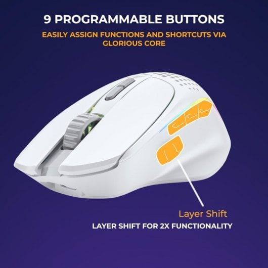 Mouse da gioco Glorious Model I 2 RGB 26000 DPI bianco