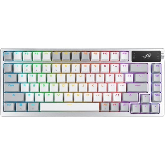 ASUS ROG Azoth Clavier Gaming Mécanique Switch ROG NX Rouge AZERTY Français Blanc