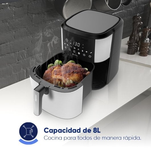 Friteuse à air FRYFIT 8L originale 8L 1700W en acier inoxydable