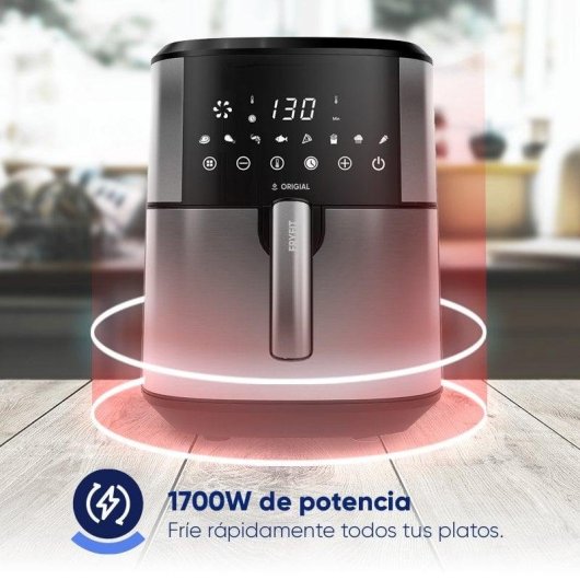Airfryer Origial FRYFIT 8L 1700W Grote Capaciteit RVS