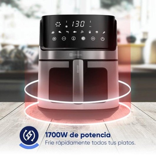 Airfryer Origial FRYFIT 6.5L Fenêtre 6.5L 1700W Inox 8 Programmes